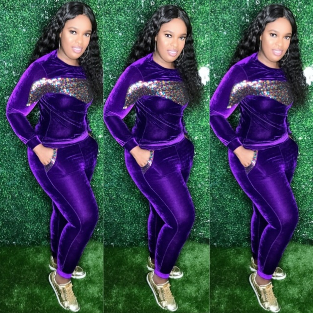 Confetti Velour Jogger Set